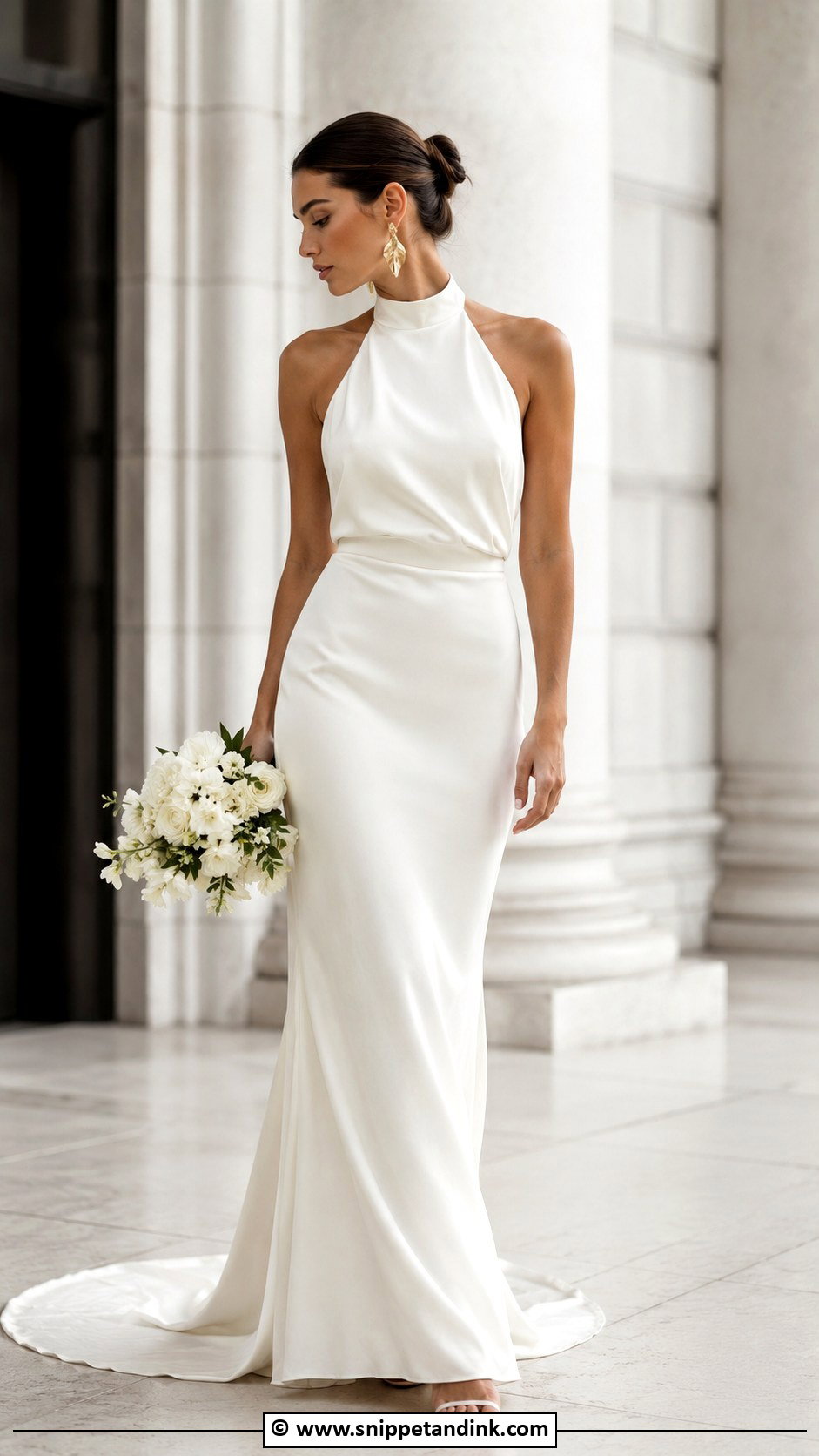 Halter Neck Wedding Dress - Snippet and Ink - 30 Chic Wedding Dress Ideas