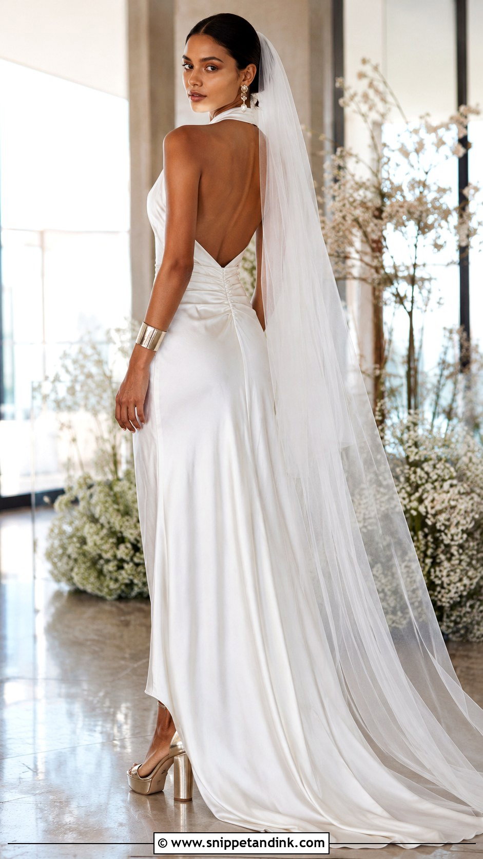 Halter Neck Wedding Dress - Snippet and Ink - 20 70s Inspired Wedding Dress Ideas