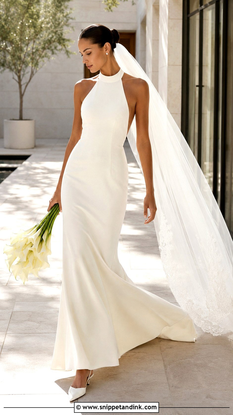 Halter Neck Wedding Dress - Snippet and Ink - 20 90s Wedding Dresses