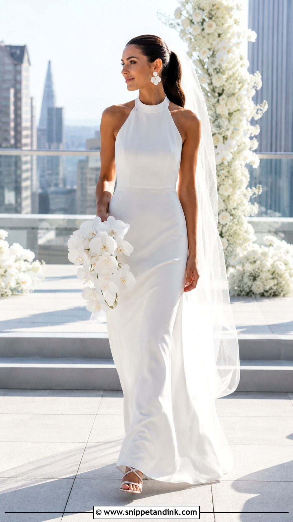 Halter Neck Wedding Dress - Snippet and Ink - 20 Classy Simple Bride Dress Ideas