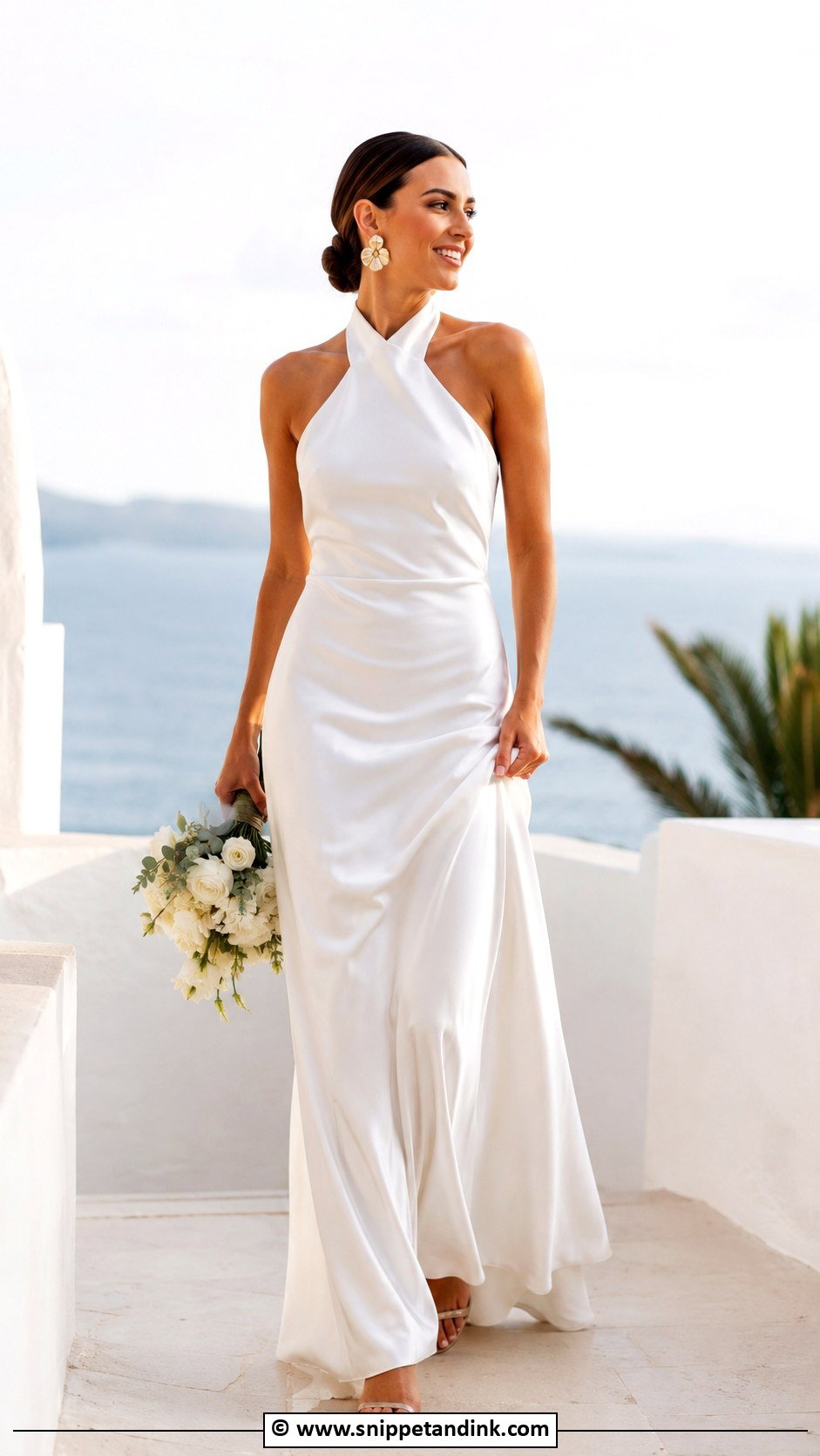 Halter Neck Wedding Dress - Snippet and Ink - 30 Destination Wedding Dress Ideas
