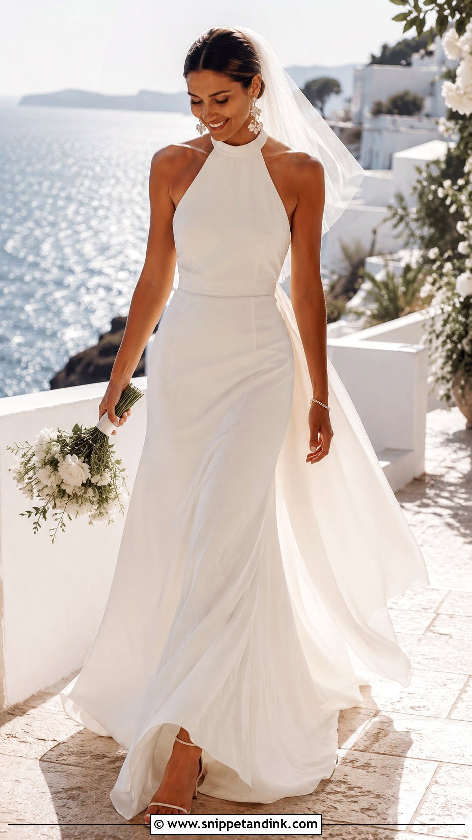 Halter Neck Wedding Dress - Snippet and Ink - 20 Italy Wedding Dresses