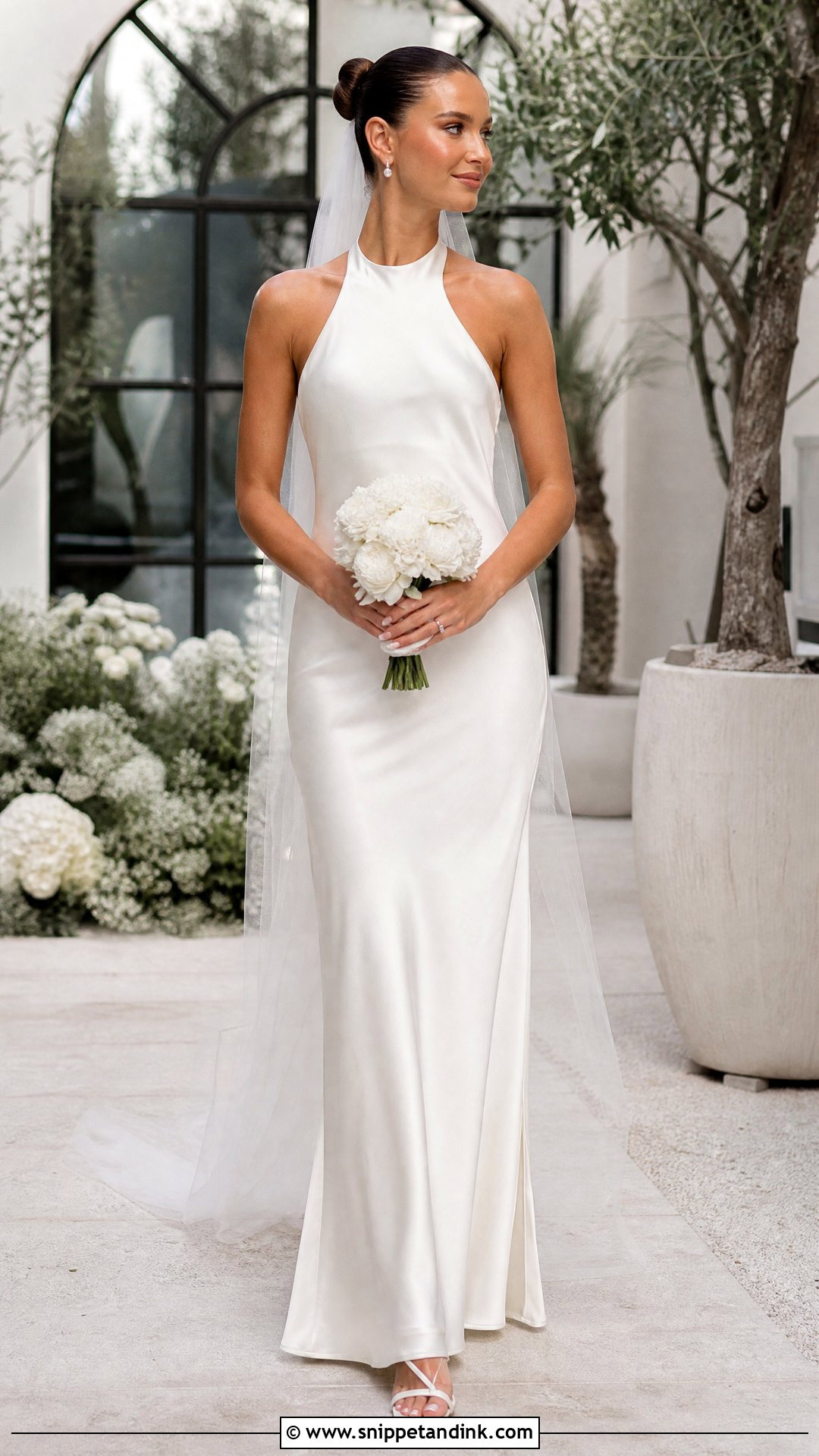 Halter Neck Wedding Dress - Snippet and Ink - 20 Simple Plain Wedding Dress Ideas