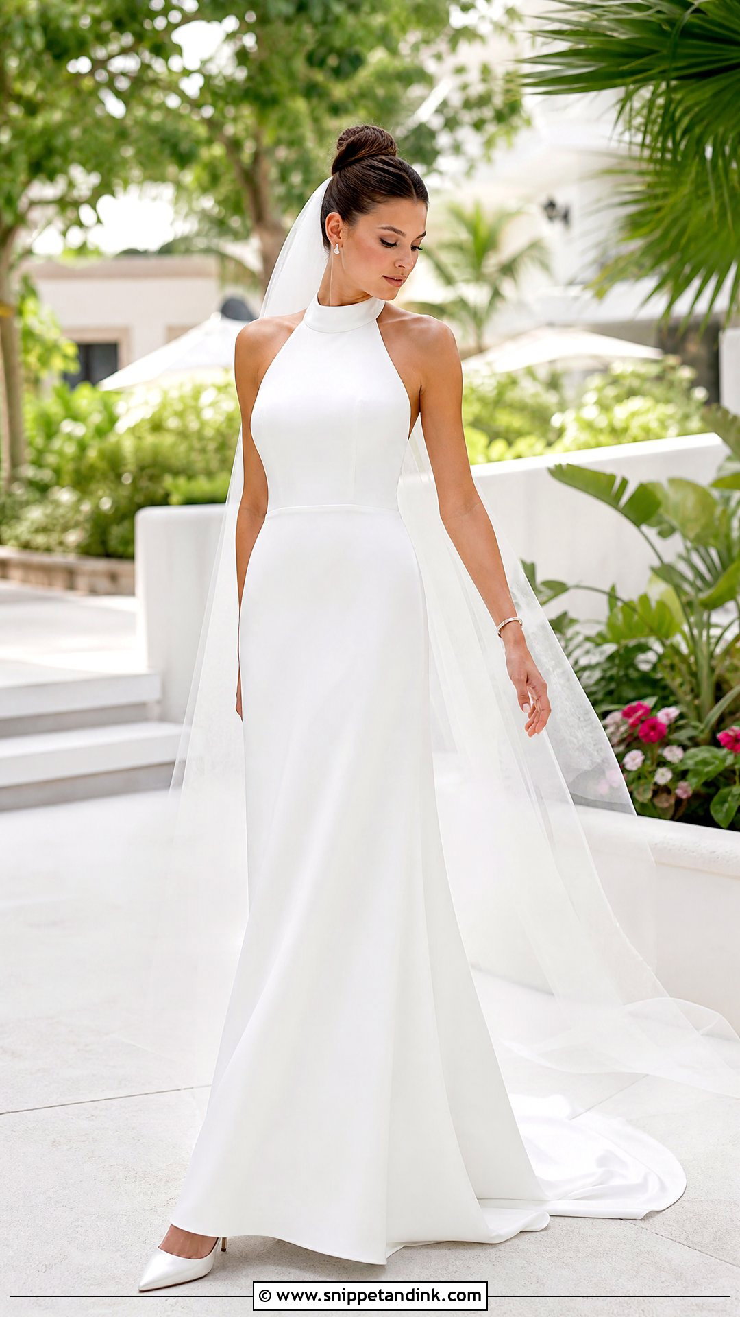 Halter Neck Wedding Dress - Snippet and Ink - 20 Simple Sleek Wedding Dress Ideas