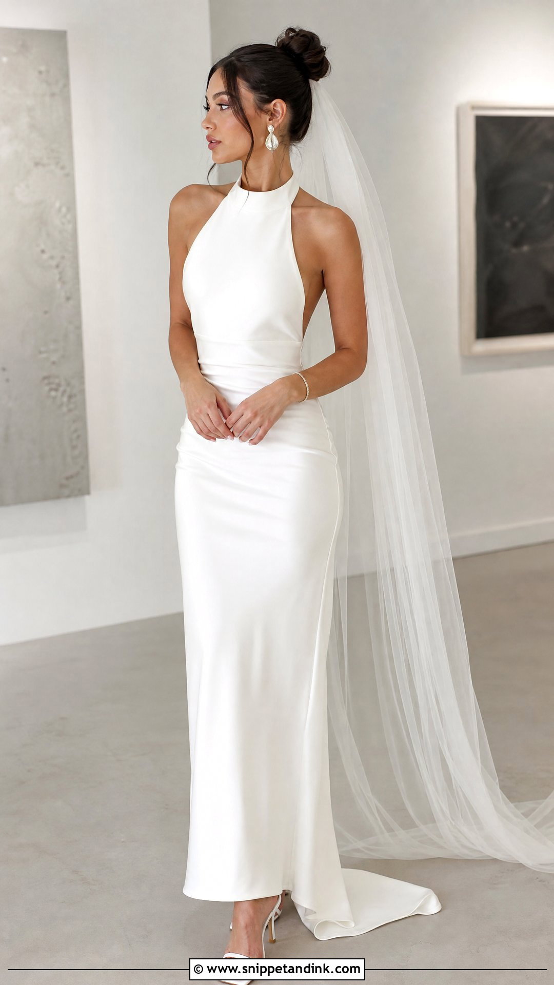 Halter Neck Wedding Dress - Snippet and Ink - 20 Small Bust Wedding Dress Ideas