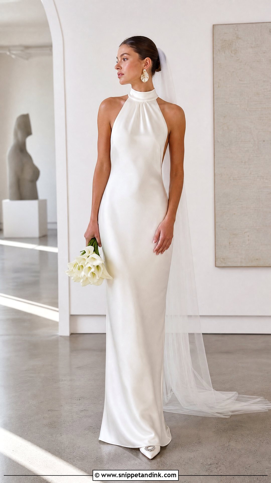 Halter Neck Wedding Dress - Snippet and Ink - 20 Small Bust Wedding Dresses