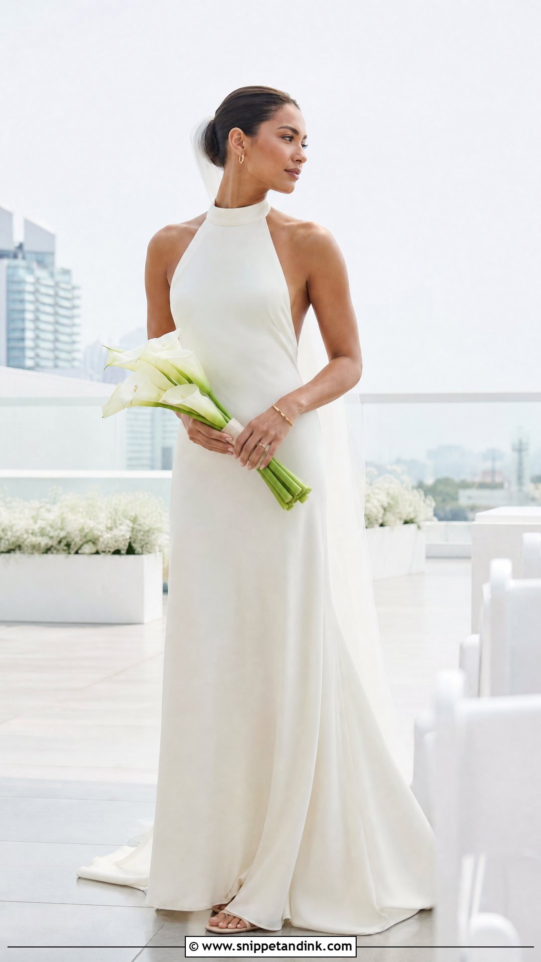 Halter Neck Wedding Dress - Snippet and Ink - 20 Understated Wedding Dress Ideas
