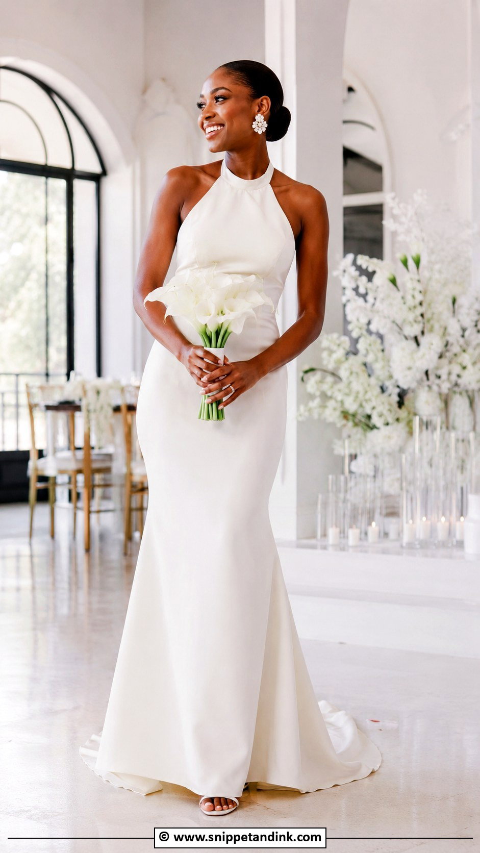Halter Neck Wedding Dress - Snippet and Ink - 30 Wedding Dresses Black Women