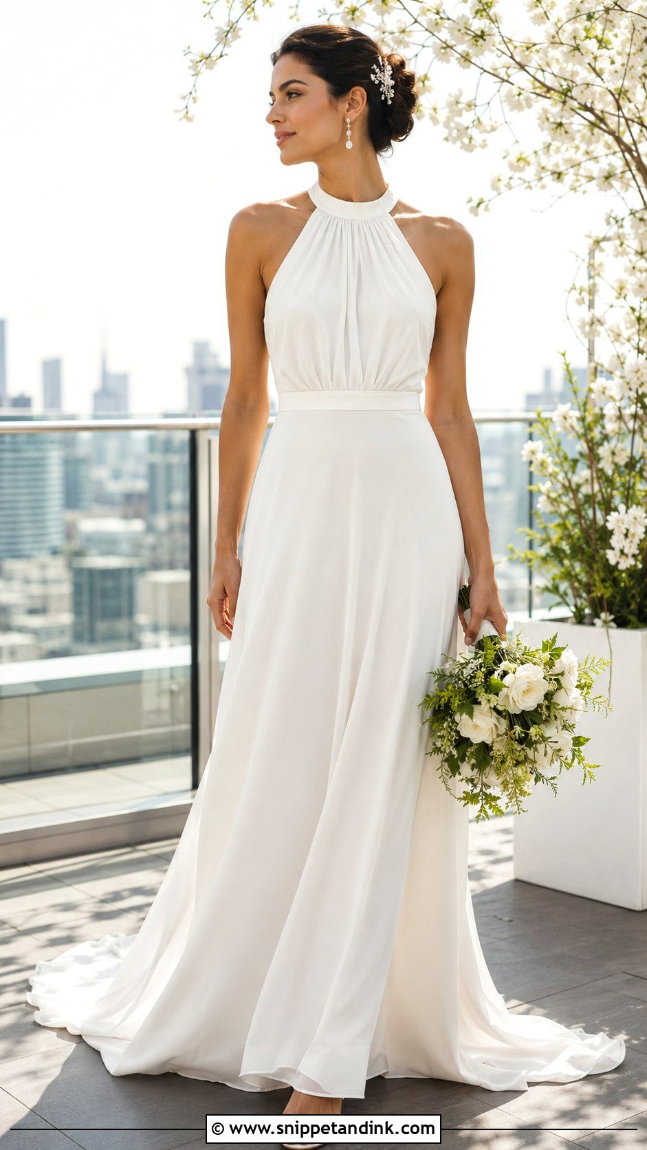 Halter Neck Wedding Dress - Snippet and Ink - 20 Lightweight Wedding Dress Ideas