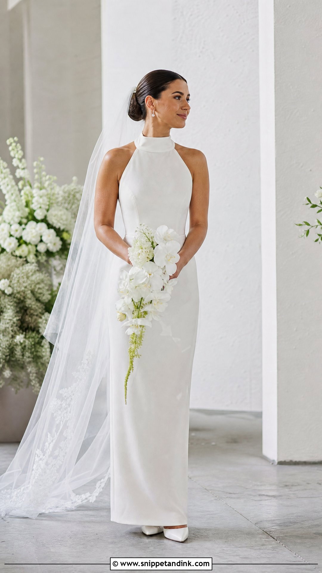 Halter Neck Wedding Dress - Snippet and Ink - 20 Petite Bride Wedding Dress Ideas