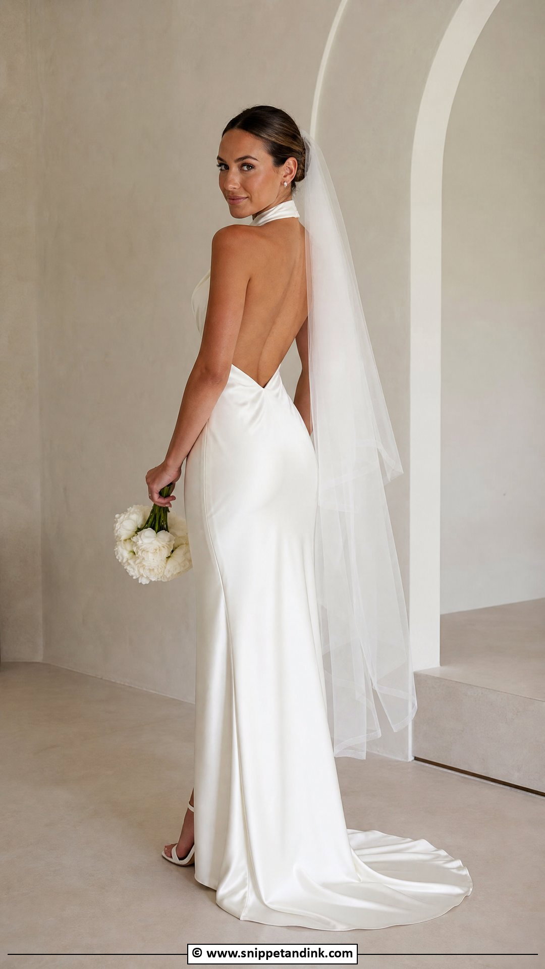 Halter Neck Wedding Dress - Snippet and Ink - 35 Latest Wedding Gowns