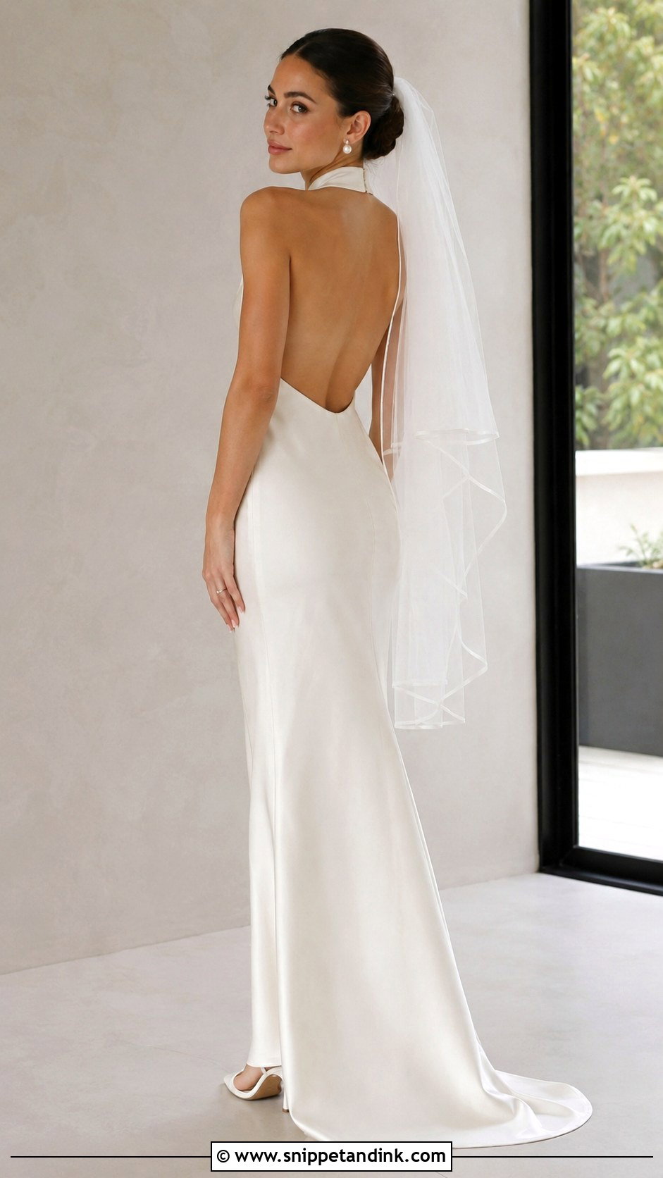 Halter Neck Wedding Dress - Snippet and Ink - 30 Old Hollywood Wedding Dress Ideas