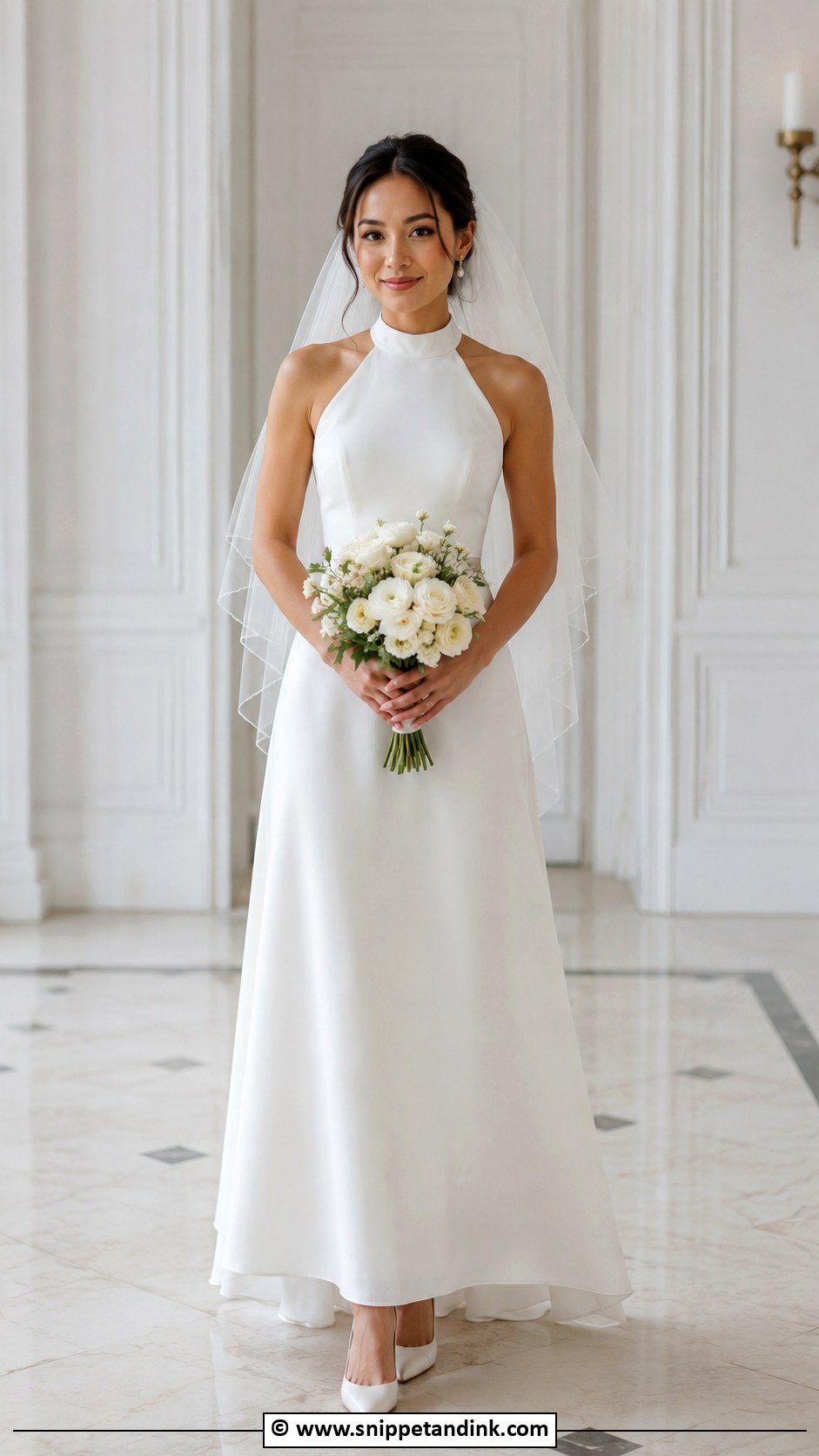 Halter Neck Wedding Dress For Petite Bride - Snippet and Ink - 30 Halter Neck Wedding Dress Ideas