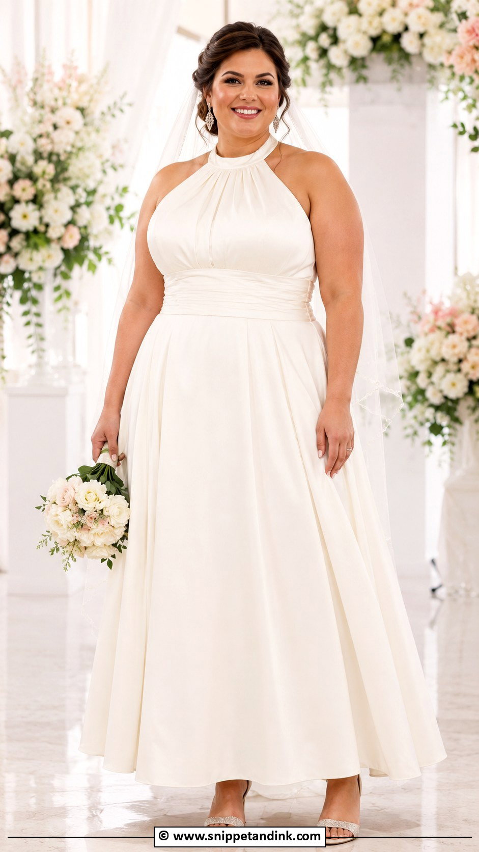 Halter Neck Wedding Dress For Plus Size Bride - Snippet and Ink - 30 Halter Neck Wedding Dress Ideas