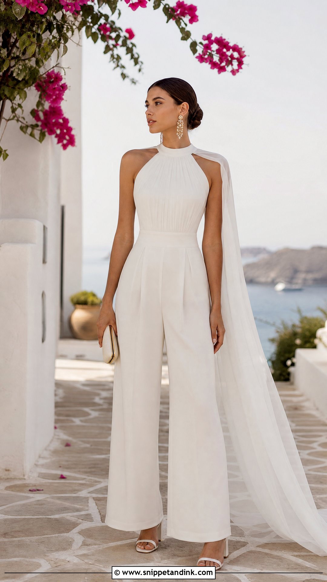 Halter Neck Wedding Jumpsuit - Snippet and Ink - 20 Pants Wedding Dress Ideas