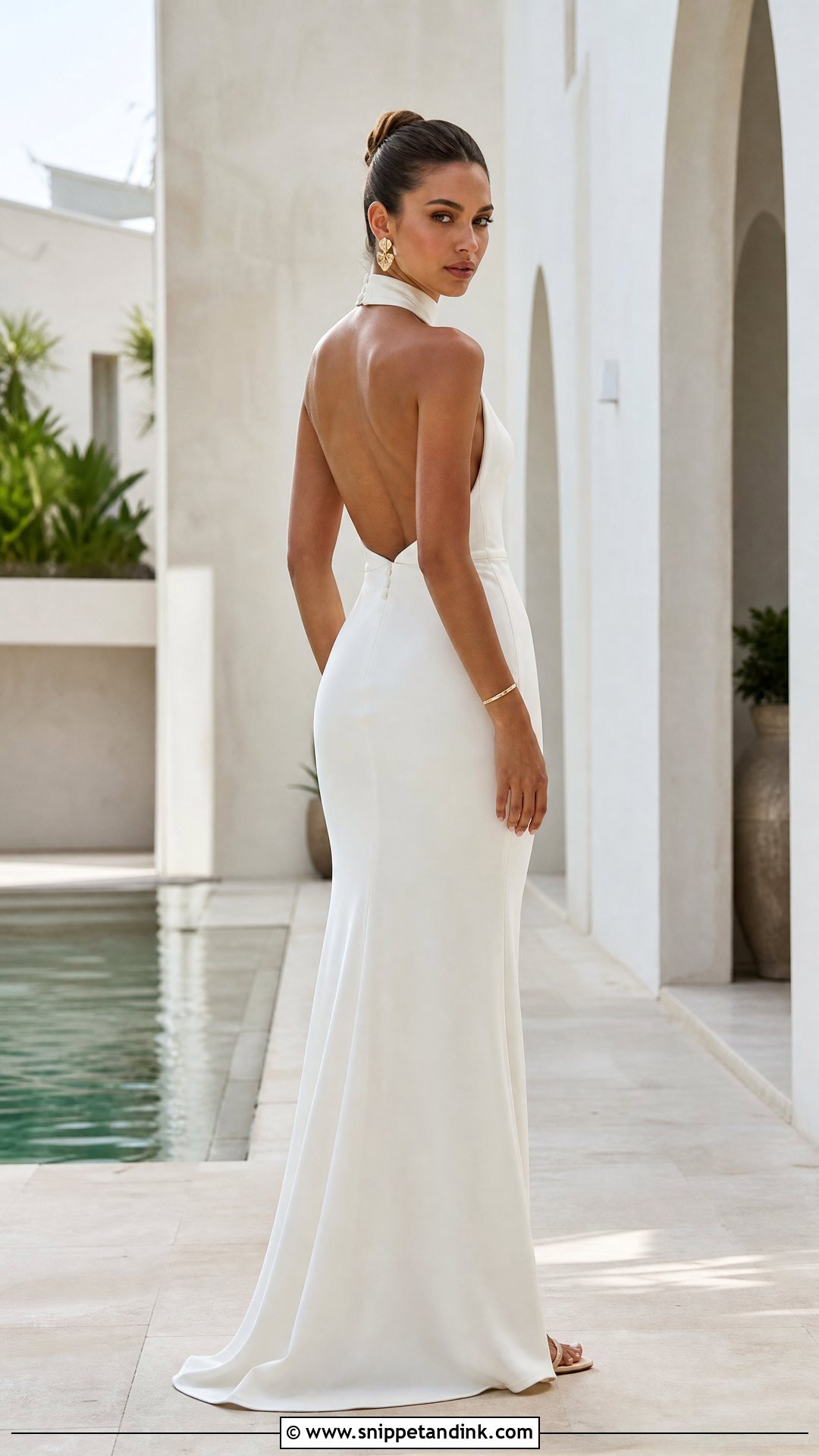 Halter Open Back Wedding Dress - Snippet and Ink - 20 Simple Open Back Wedding Dress Ideas