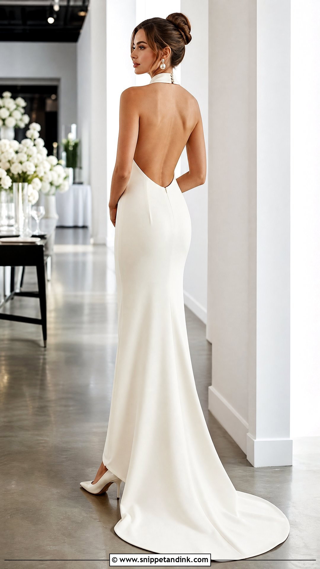 Halter Open Back Wedding Dress - Snippet and Ink - 20 Wedding Dresses Back Detail