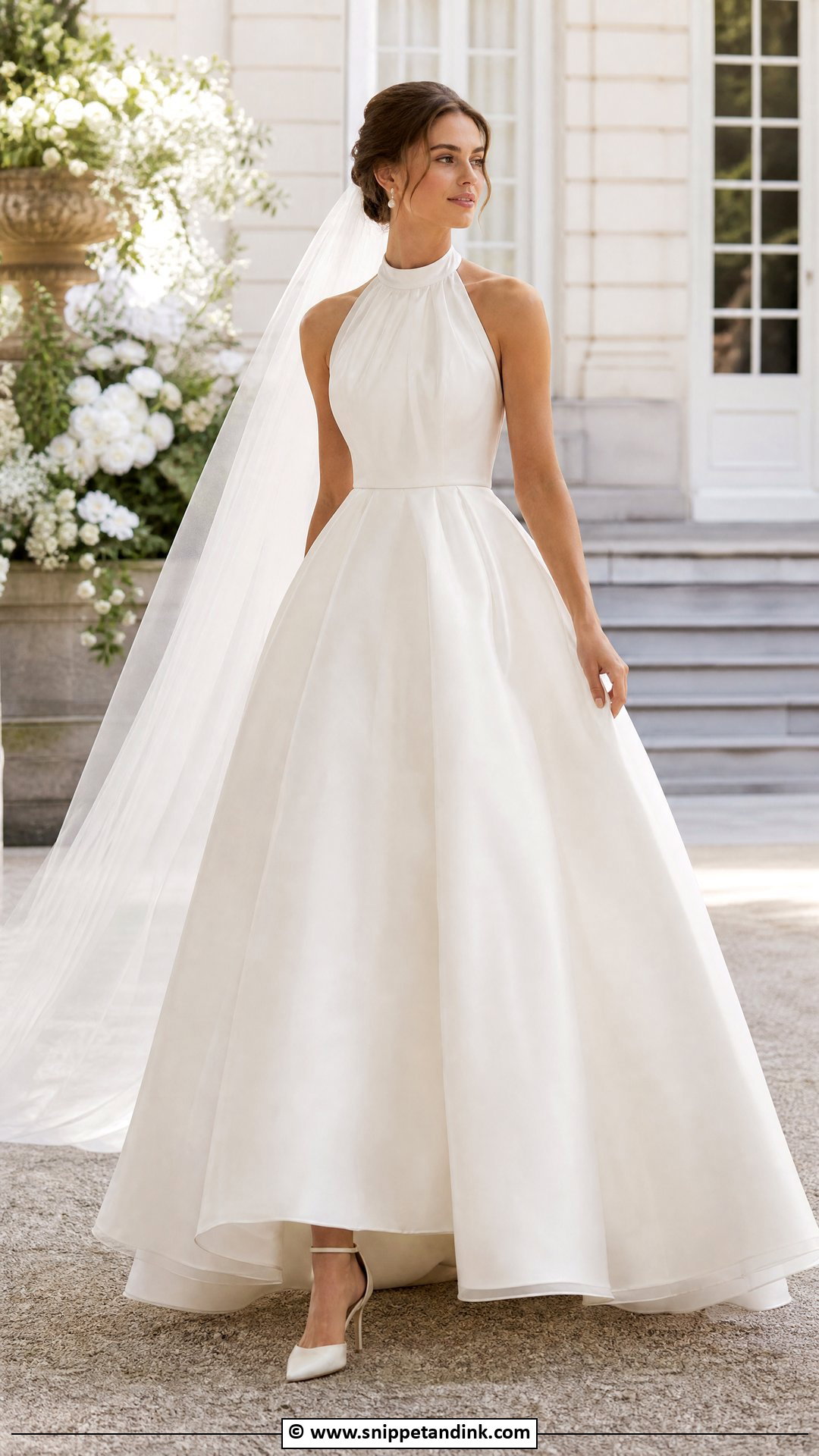 Halter Organza Wedding Dress - Snippet and Ink - 35 Halter Wedding Dress Ideas