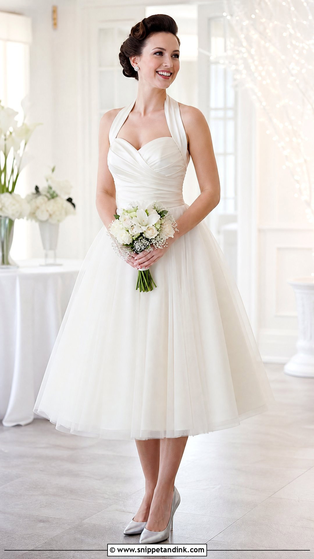 Halter Pin Up Wedding Dress - Snippet and Ink - 20 Pin Up Wedding Dress Ideas