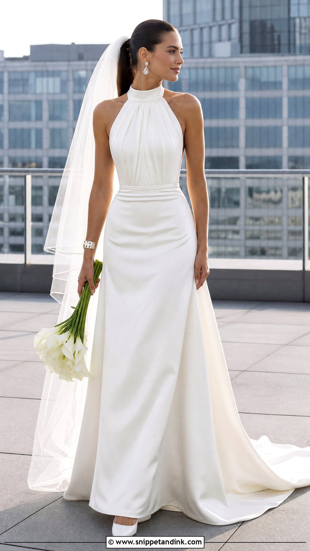Halter Satin Wedding Dress - Snippet and Ink - 20 Stain Wedding Dress Ideas