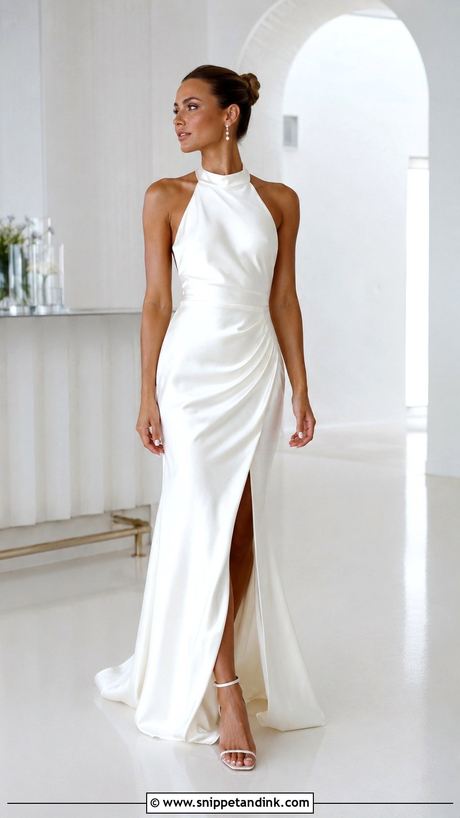 Halter Second Look Wedding Dress - Snippet and Ink - 25 Second Look Wedding Dress Ideas