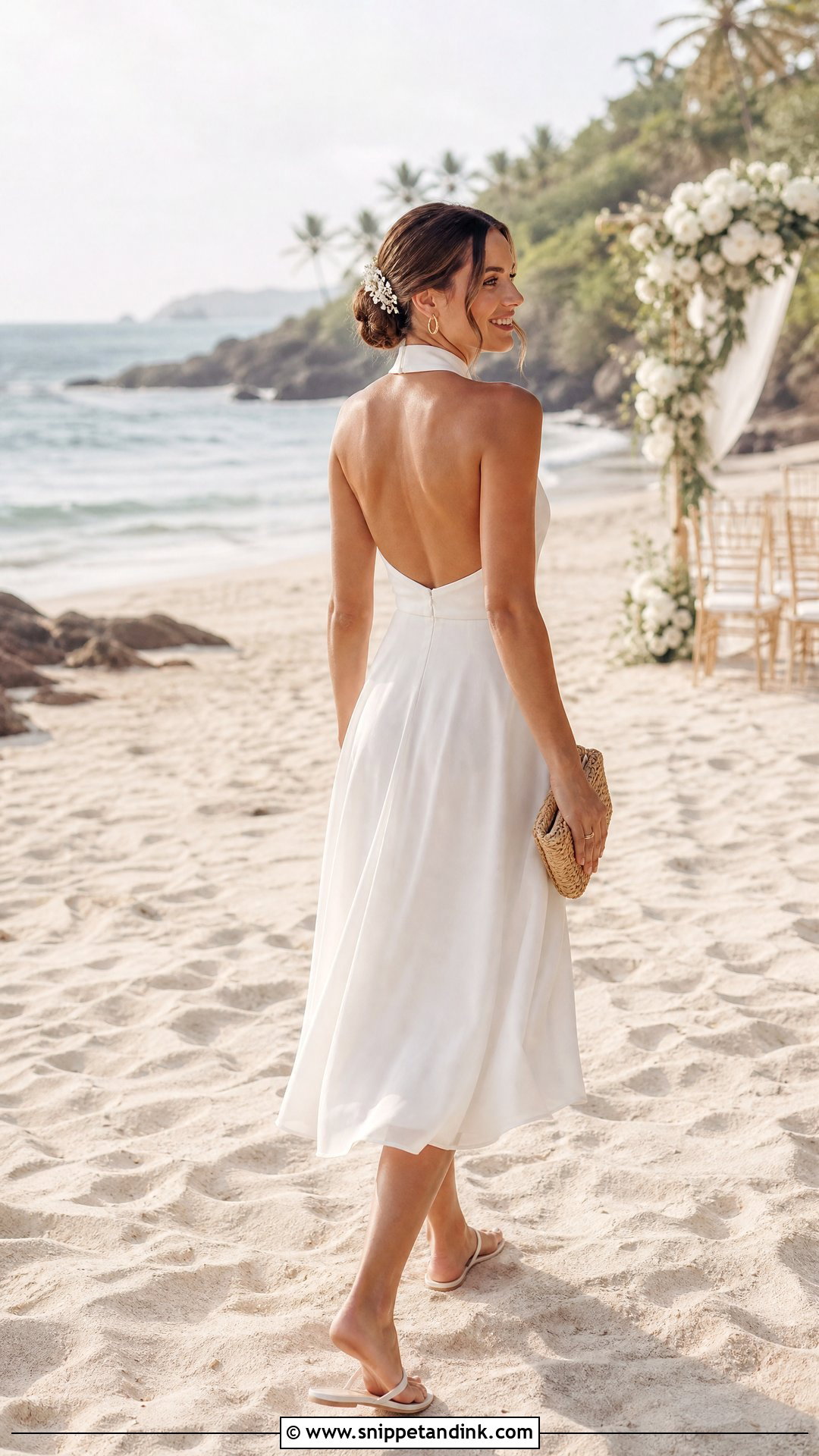 Halter Short Elopement Dress - Snippet and Ink - 20 Short Elopement Dress Ideas