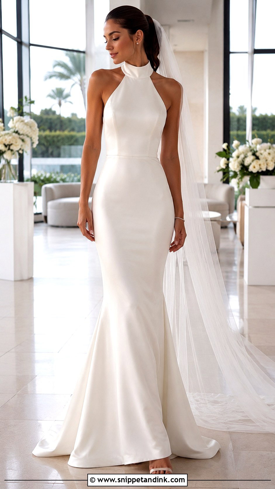 Halter Siren Wedding Dress - Snippet and Ink - 30 Siren Wedding Dress Ideas