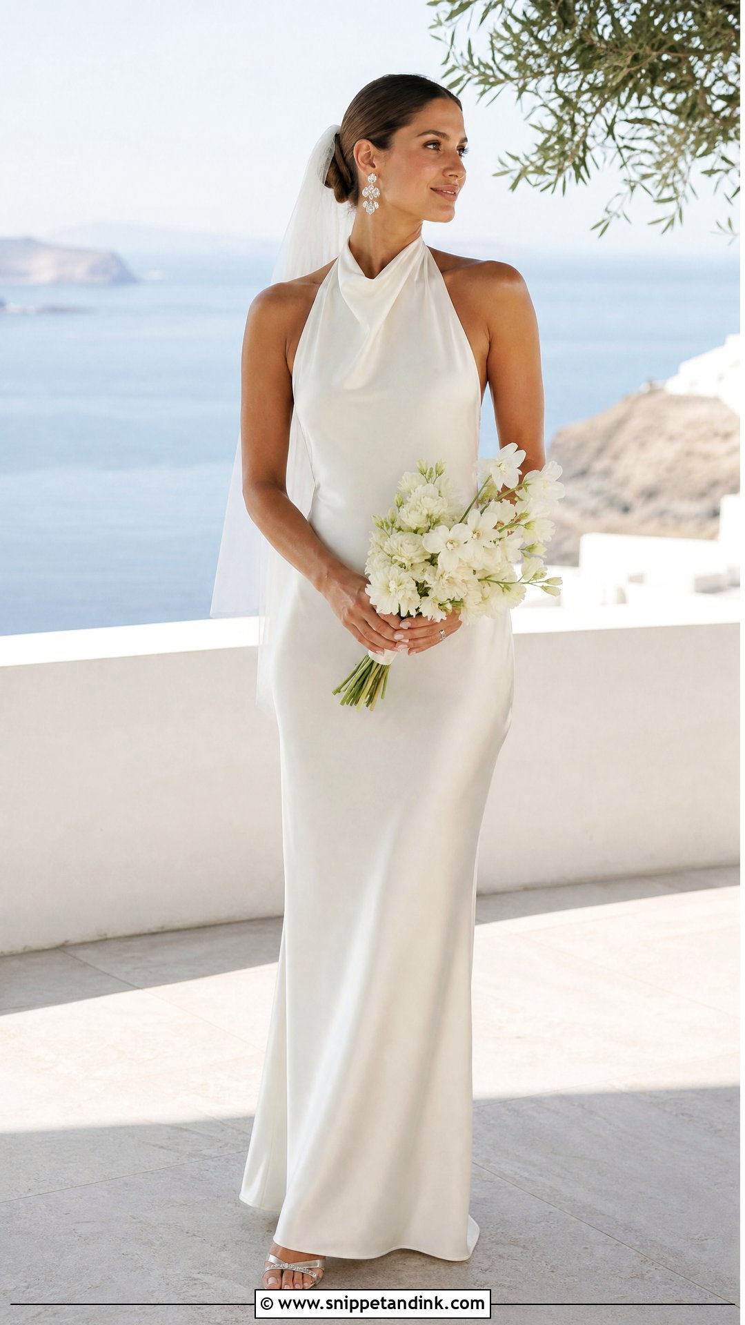 Halter Straight Wedding Dress - Snippet and Ink - 20 Straight Wedding Dresses