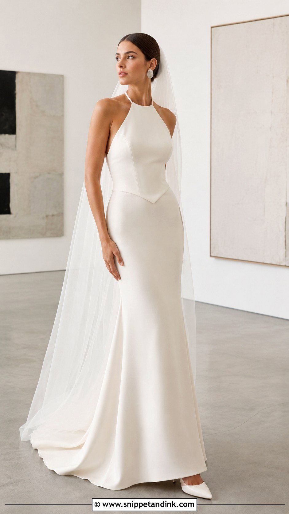 Halter Strap Basque Waist Wedding Dress - Snippet and Ink - 20 Basque Waist Wedding Dress with Straps Ideas