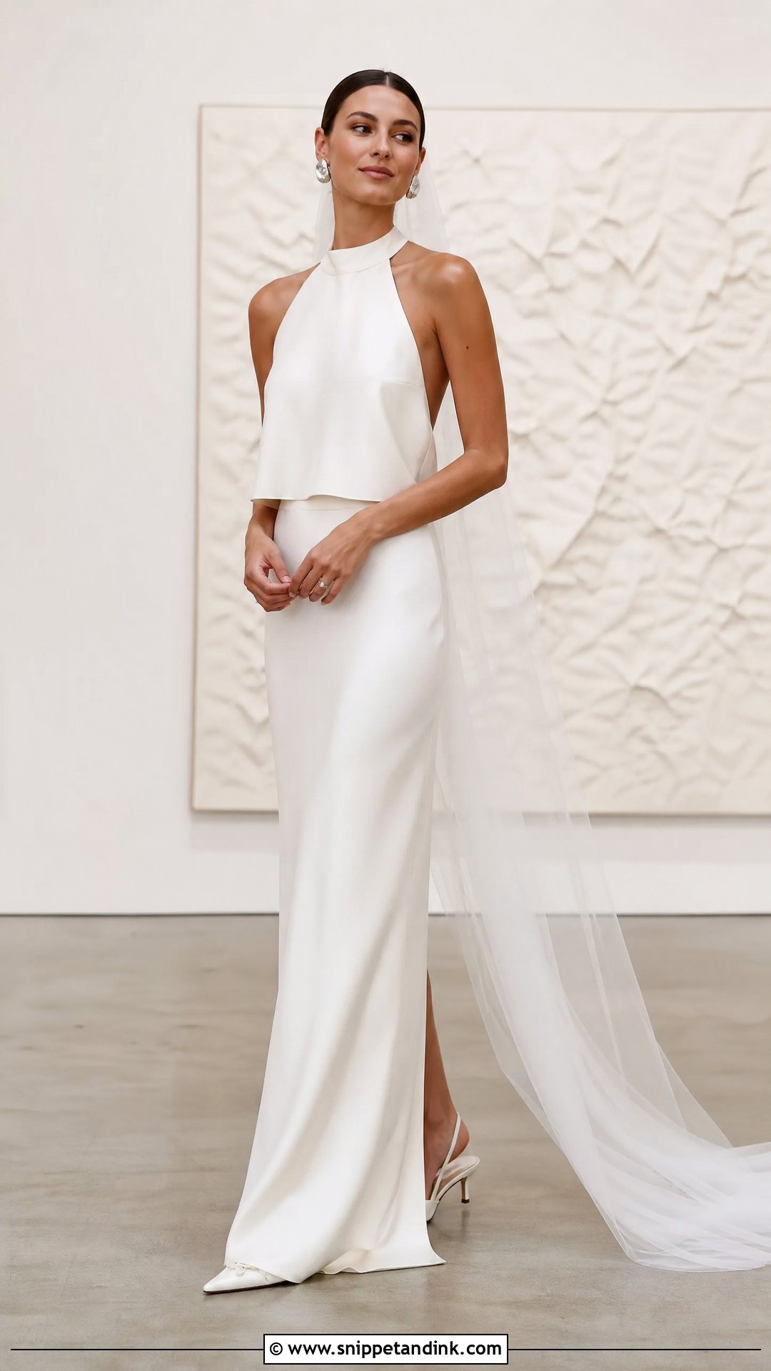 Halter Top And Column Skirt Wedding Separates - Snippet and Ink - 20 Wedding Separates Ideas