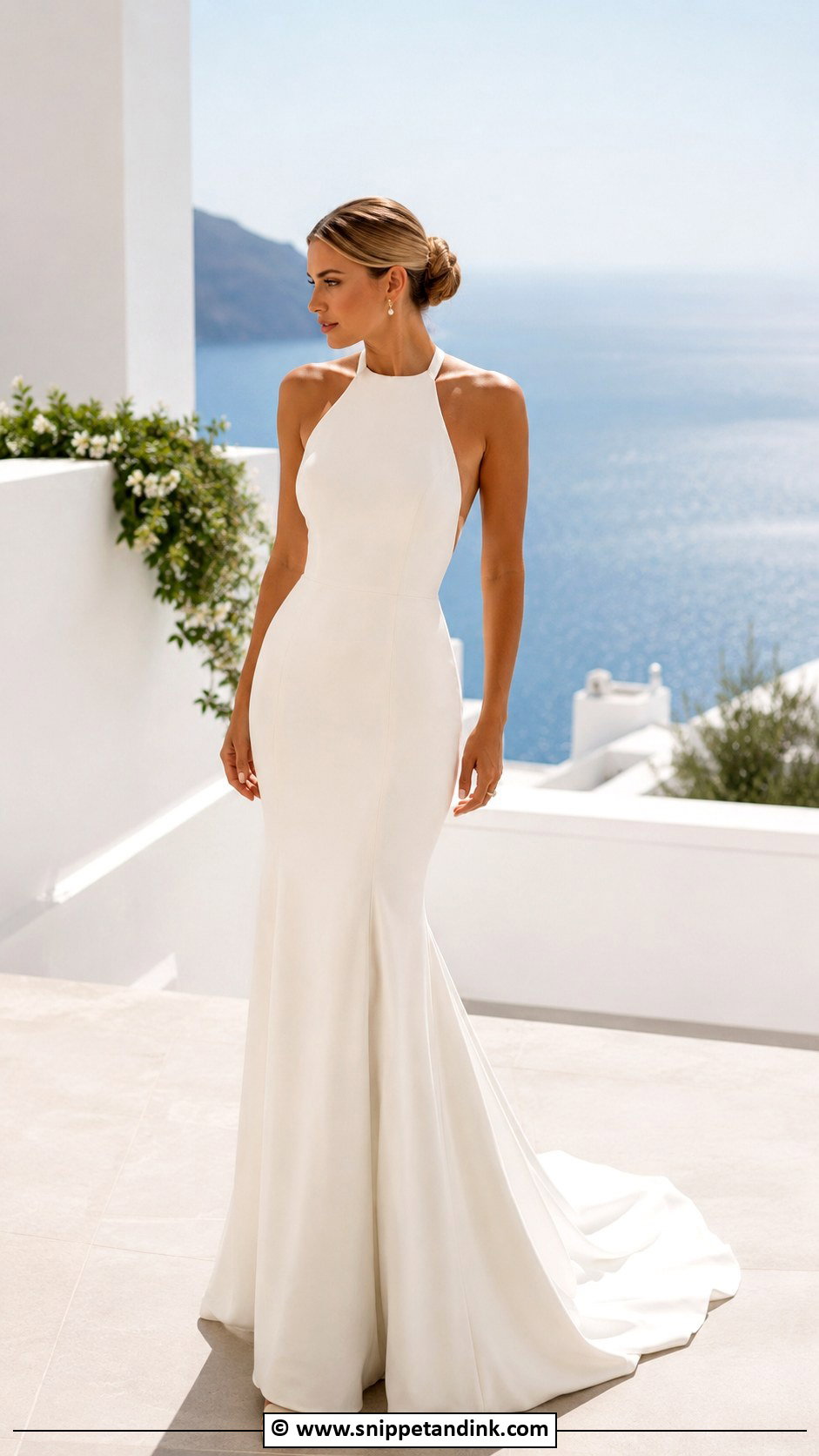 Halter Trumpet Wedding Dress - Snippet and Ink - 30 Trumpet Wedding Dress Ideas
