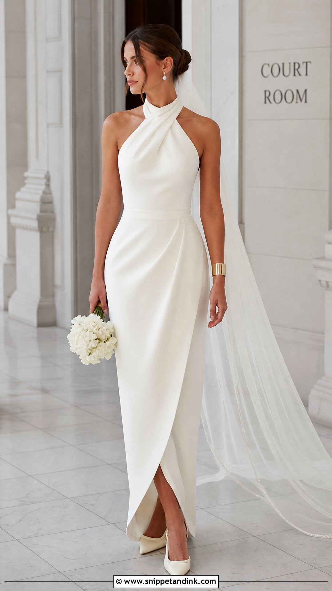 Halter Tulip Wedding Dress - Snippet and Ink - 20 Tulip Wedding Dress Ideas