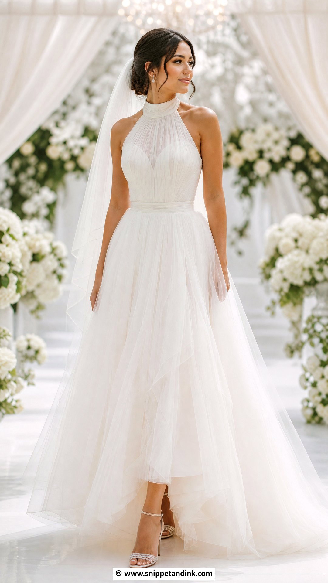 Halter Tulle Wedding Dress - Snippet and Ink - 35 Halter Wedding Dress Ideas