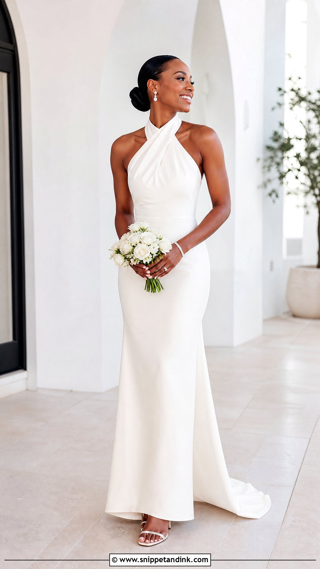 Halter Wedding Dress - Snippet and Ink - 25 Black People Wedding Dresses
