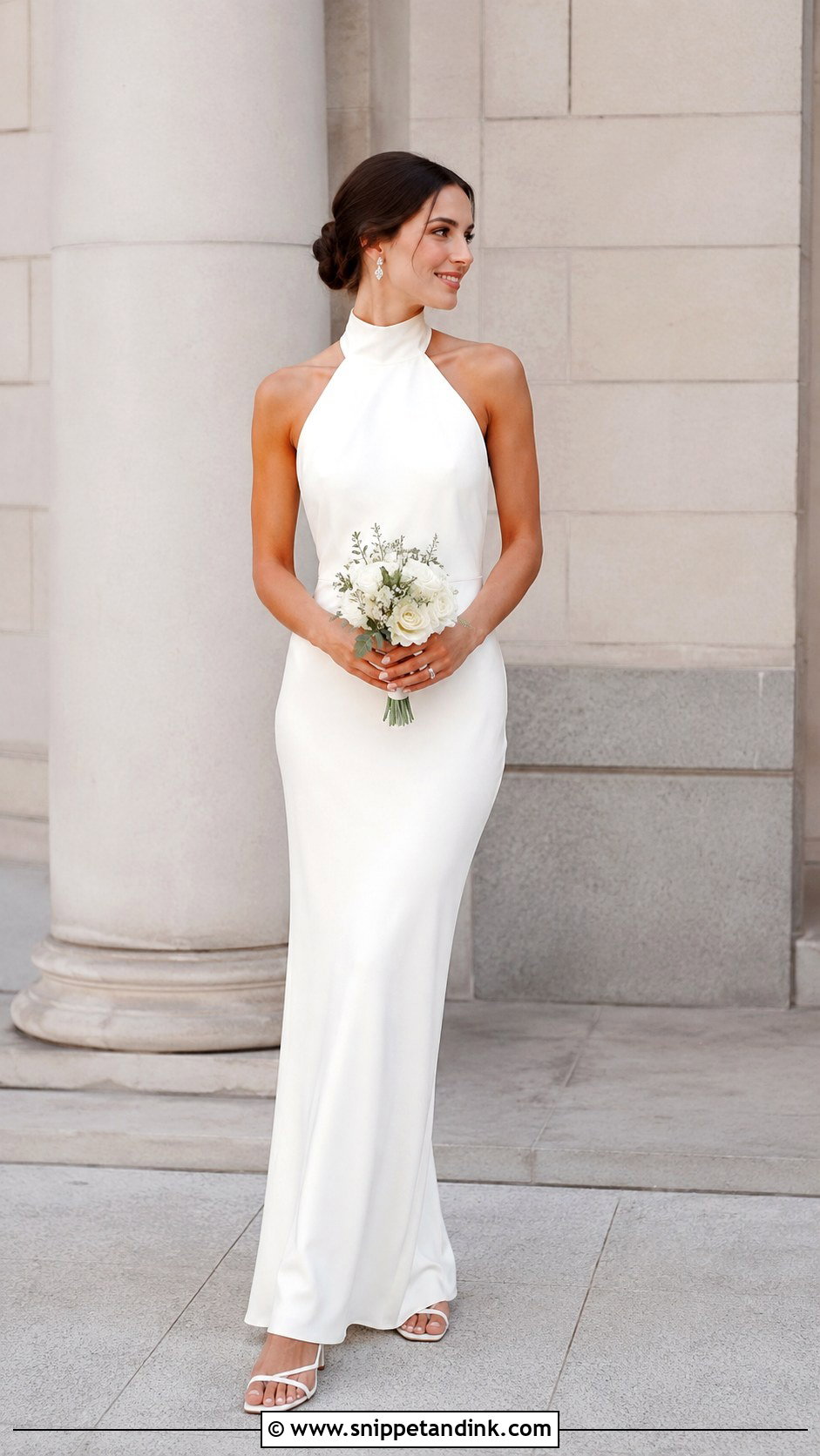 Halter Wedding Dress - Snippet and Ink - 30 Elegant Minimalist Wedding Dress Ideas