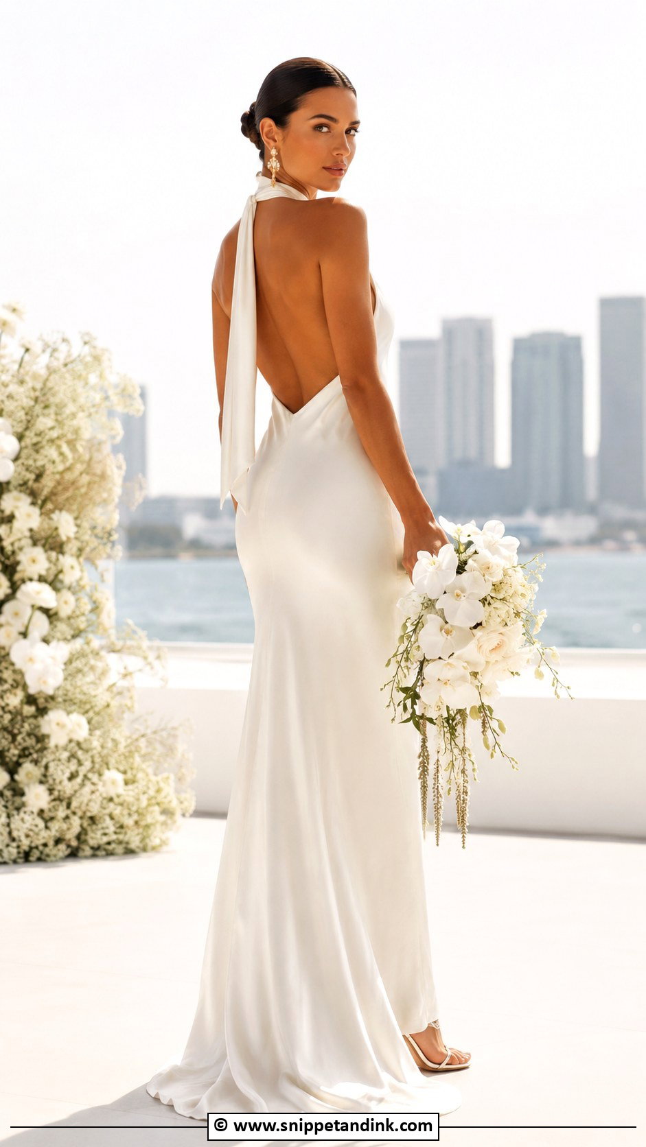 Halter Wedding Dress - Snippet and Ink - 30 Bridal Dress Fashion Ideas