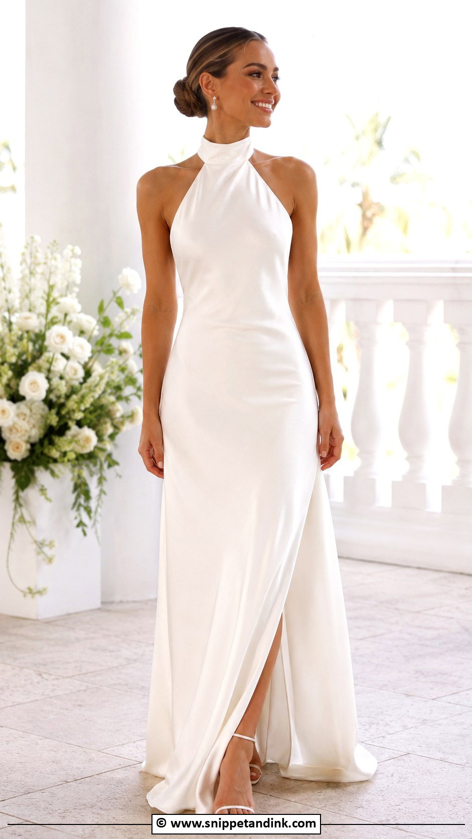 Halter Wedding Dress - Snippet and Ink - 30 Cute Wedding Dresses
