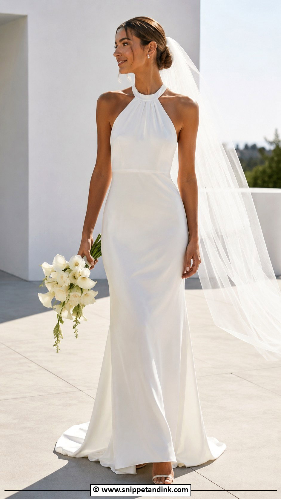 Halter Wedding Dress - Snippet and Ink - 30 Flowy Wedding Dress Ideas