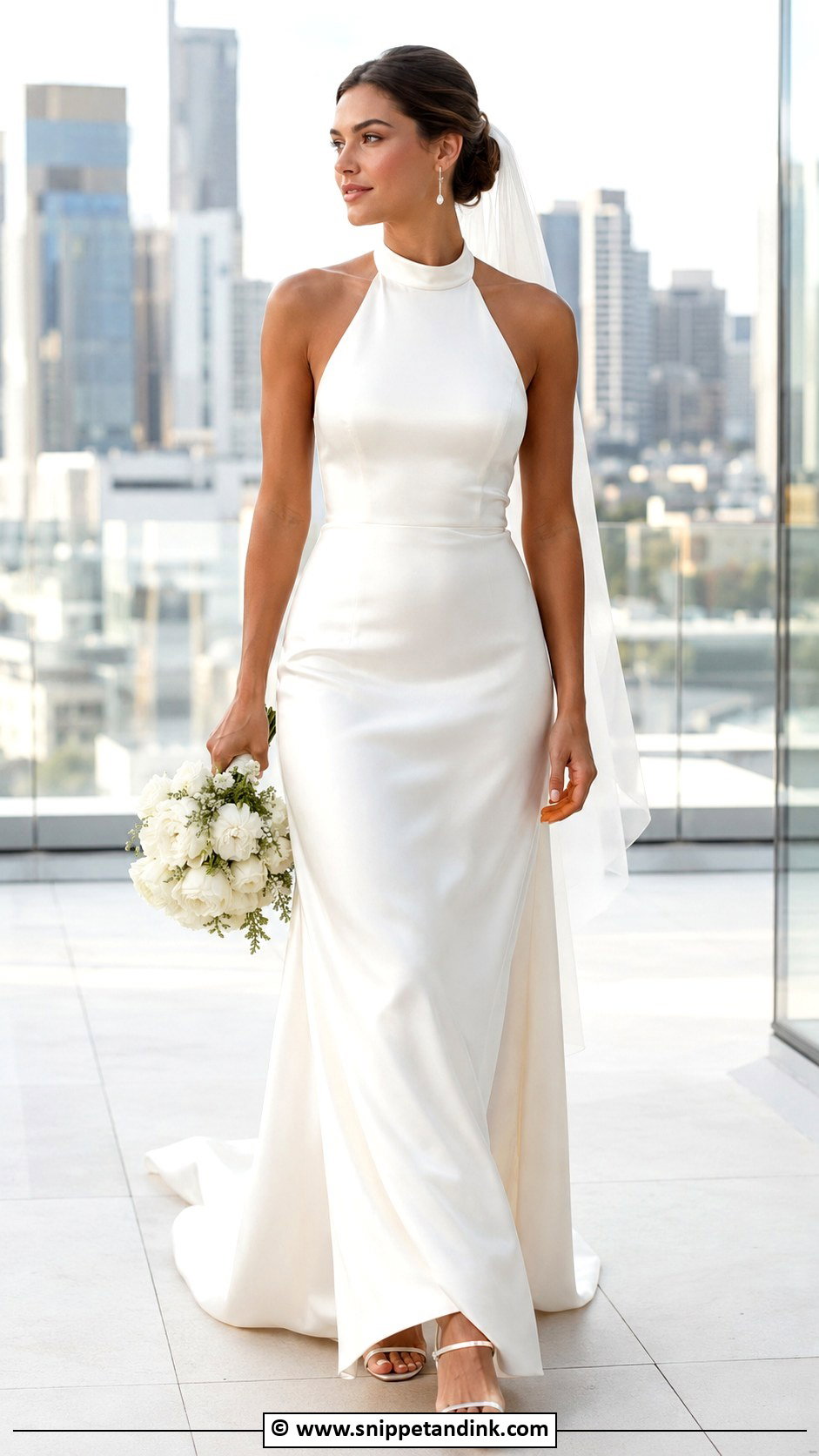 Halter Wedding Dress - Snippet and Ink - 30 Stylish Wedding Dresses