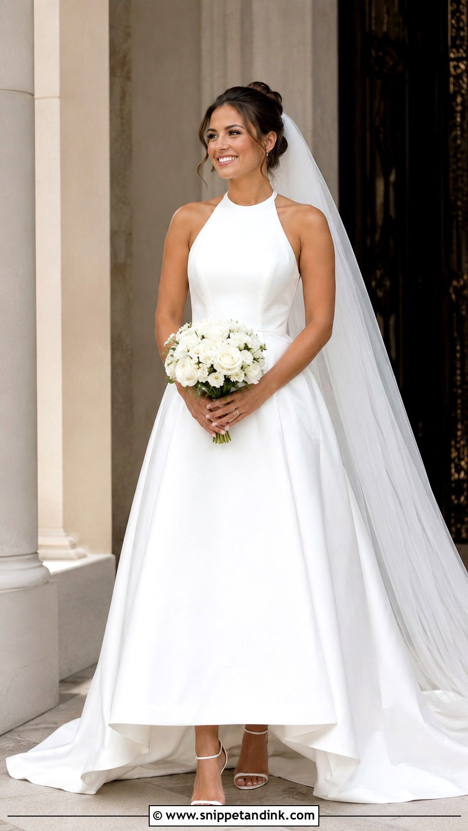 Halter Wedding Dress For Mid Size Bride - Snippet and Ink - 25 Mid Size Bride Ideas