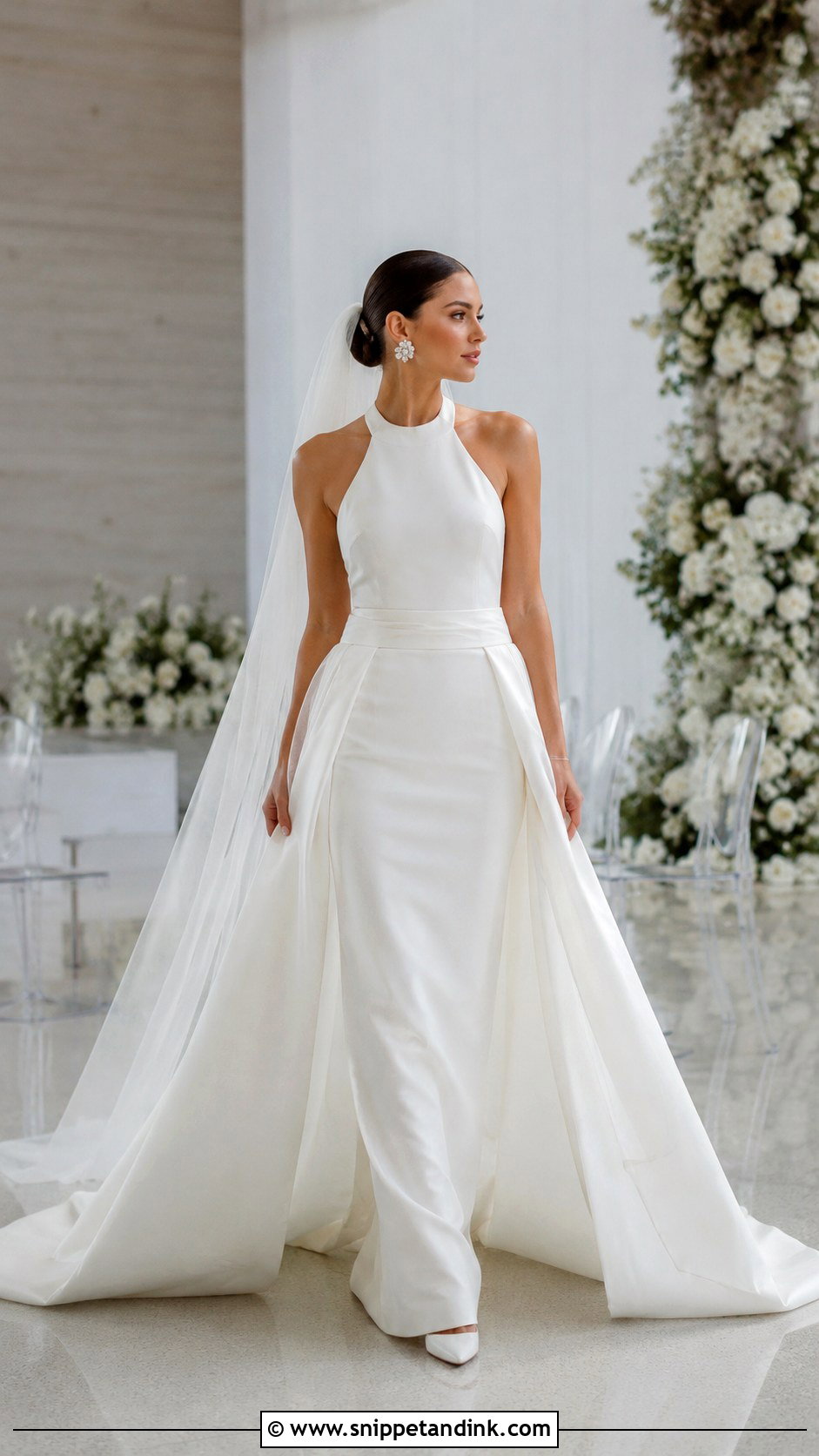 Halter Wedding Dress With Detachable Skirt - Snippet and Ink - 20 Wedding Dresses with Detachable Skirt