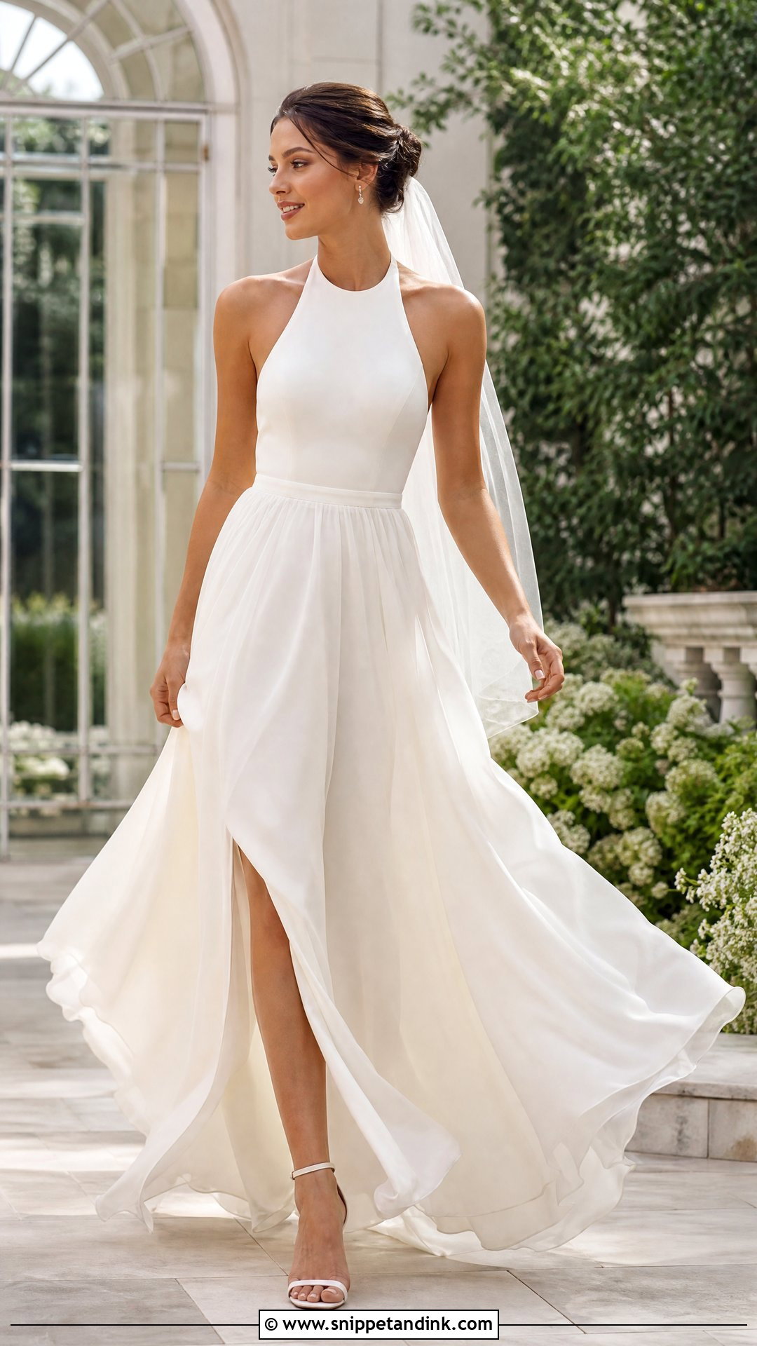 Halter Wedding Dress With Flowing Skirt - Snippet and Ink - 20 Wedding Dress with Skirt Ideas