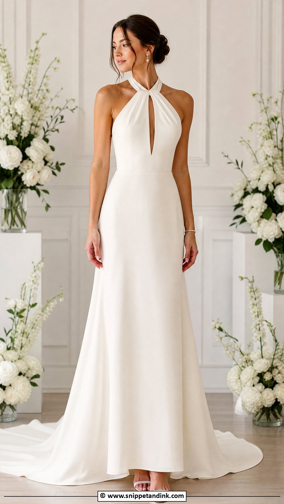Halter Wedding Dress With Keyhole Neckline - Snippet and Ink - 35 Halter Wedding Dress Ideas