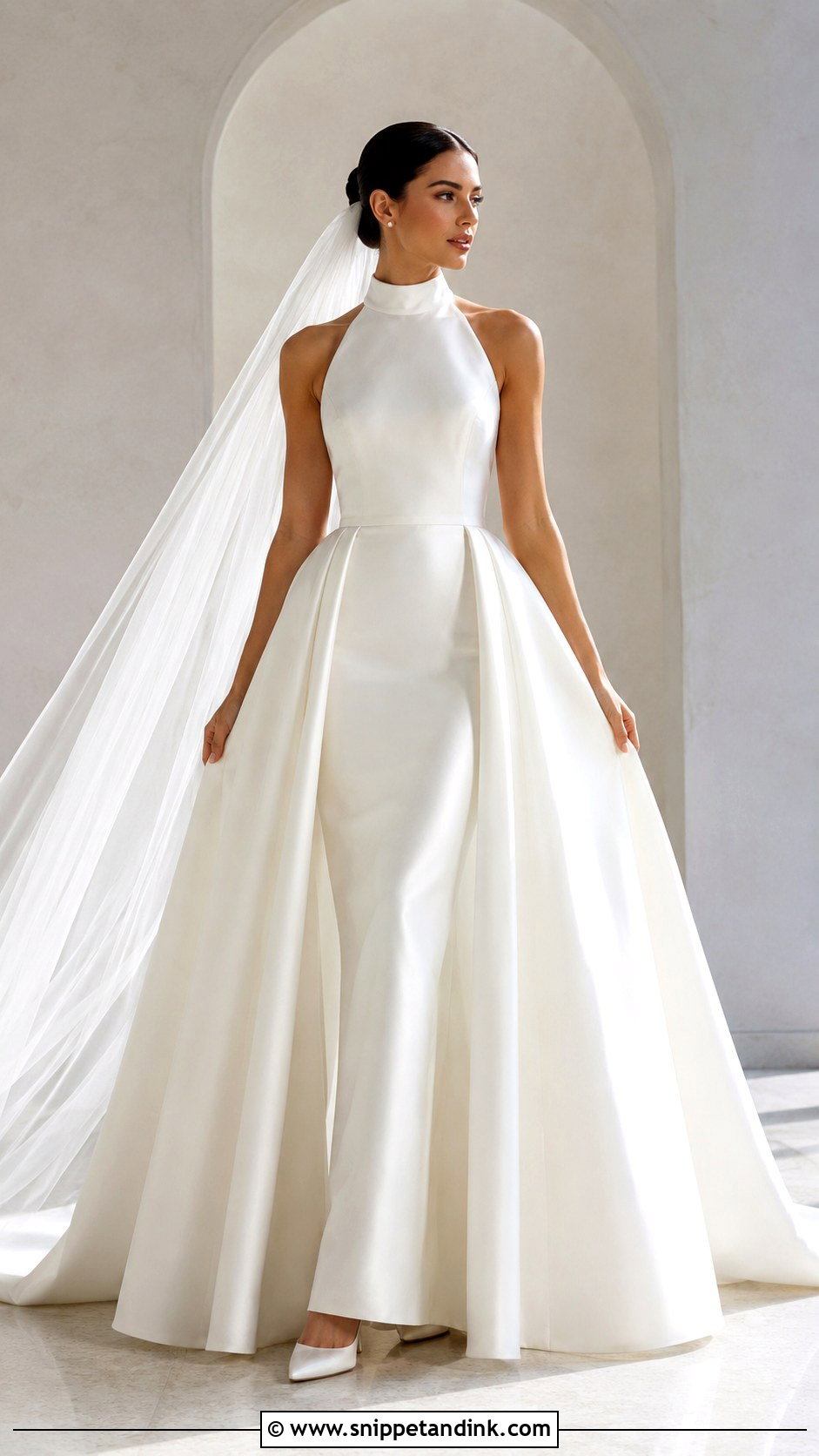 Halter Wedding Dress With Overskirt - Snippet and Ink - 25 Overskirt Wedding Dress Ideas