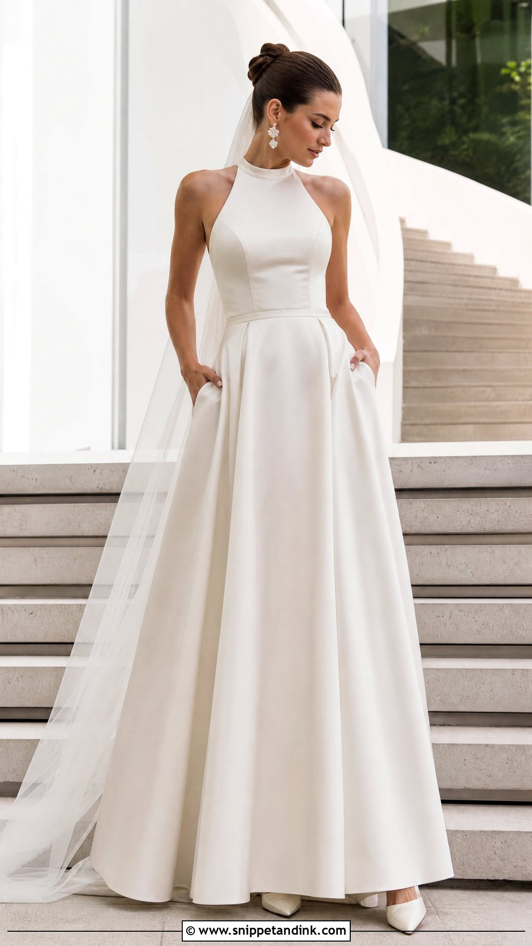 Halter Wedding Dress With Pockets - Snippet and Ink - 20 Wedding Dresses with Pockets
