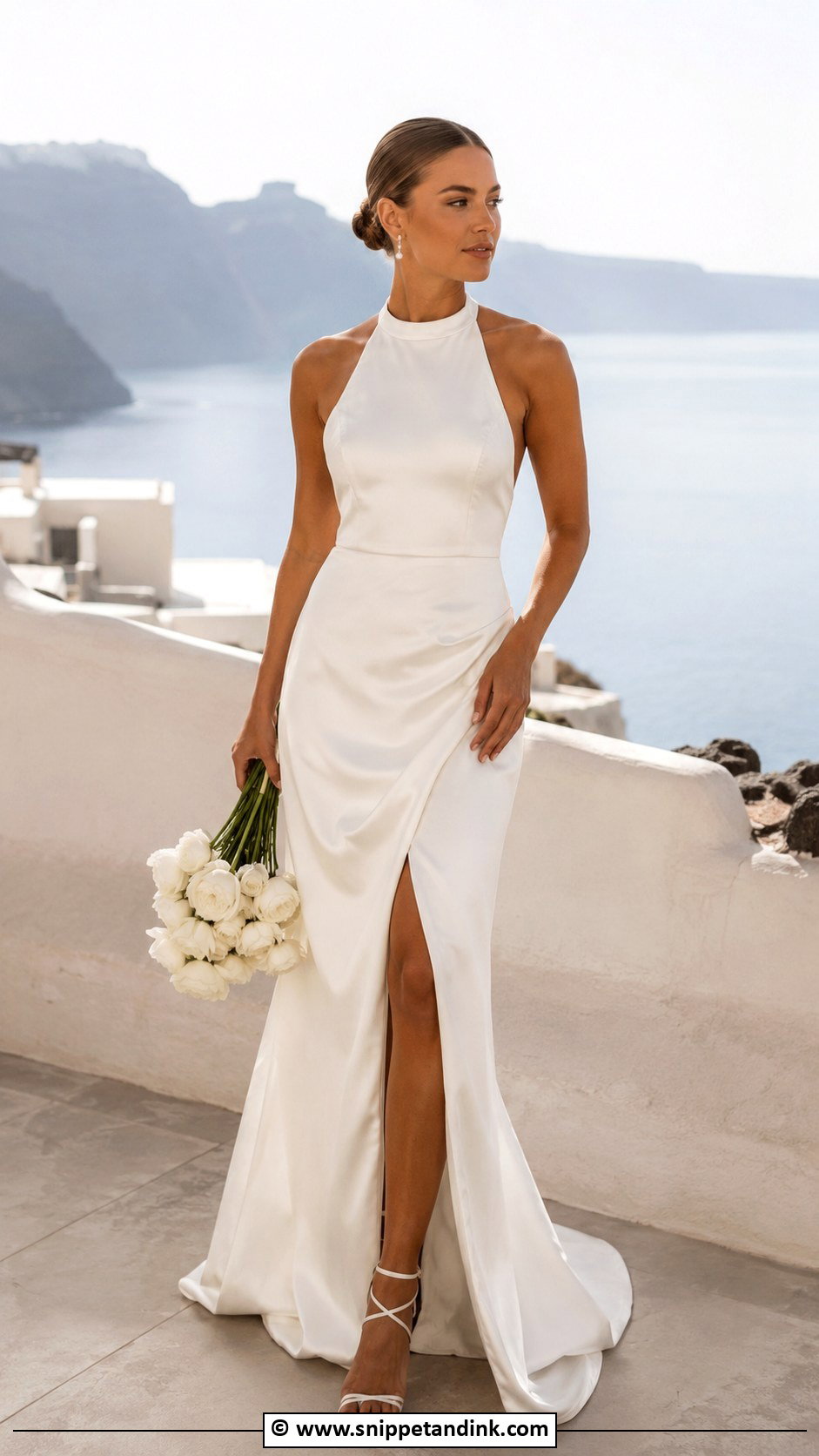 Halter Wedding Dress With Slit - Snippet and Ink - 25 Halter Top Wedding Dress Ideas