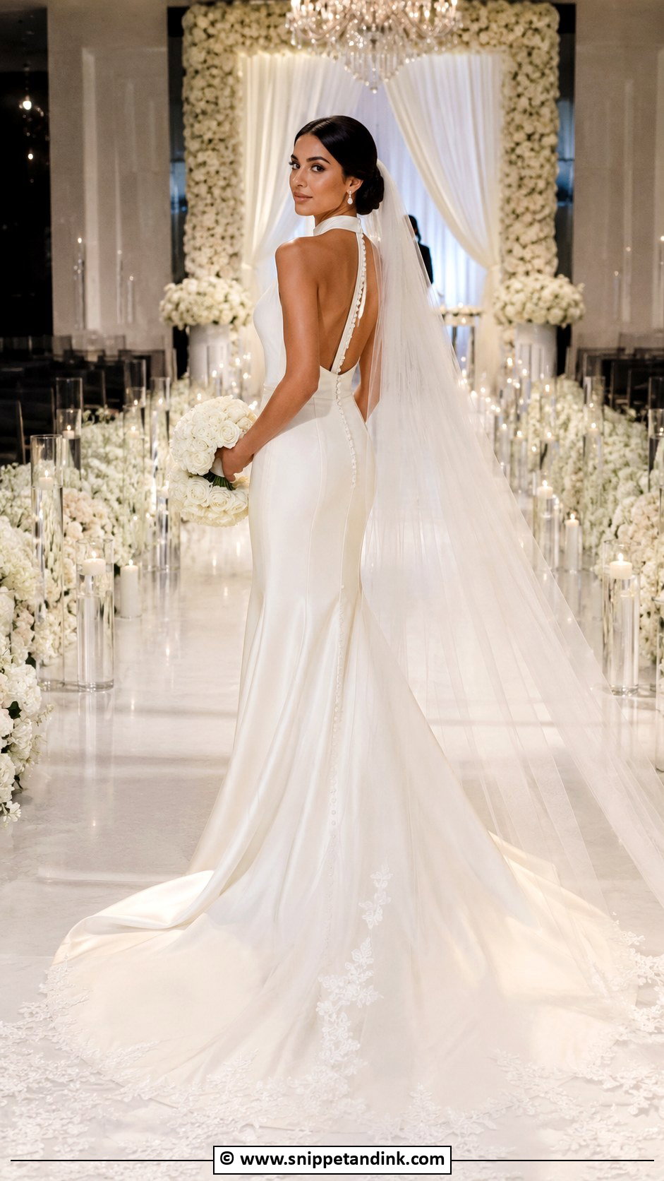 Halter Wedding Dress With Train - Snippet and Ink - 25 Halter Top Wedding Dress Ideas