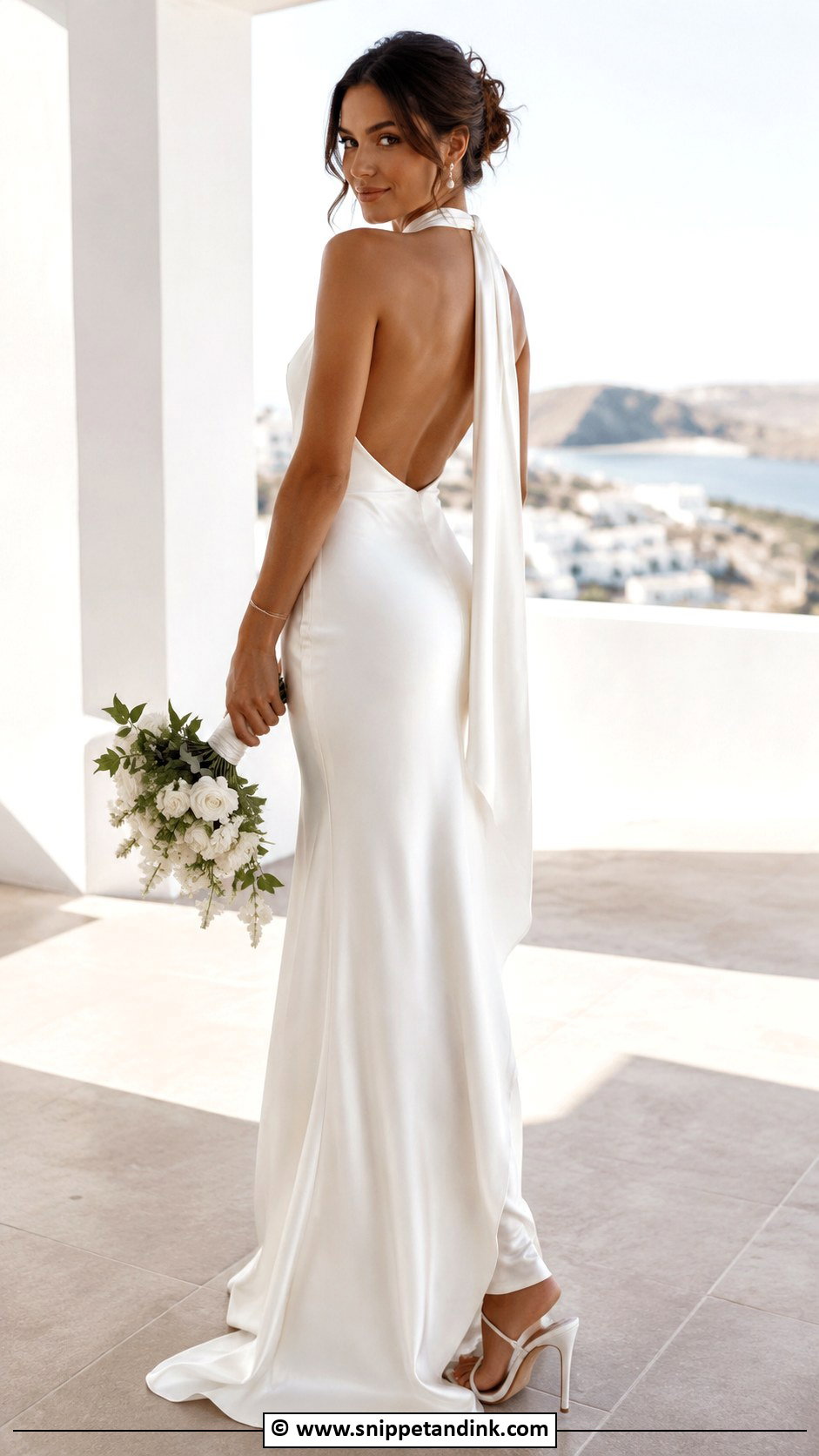 Halter Wedding Gown - Snippet and Ink - 25 Minimalist Wedding Gown Ideas