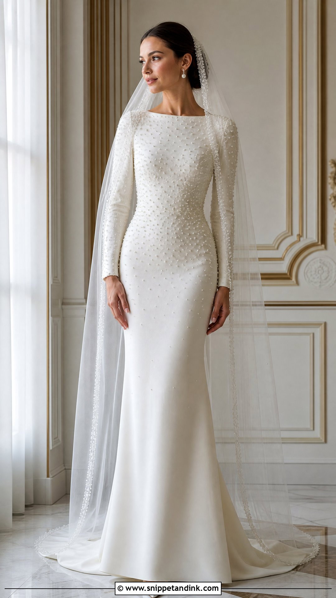 Hand Sewn Pearl Wedding Dress - Snippet and Ink - 25 Handmade Wedding Dress Ideas