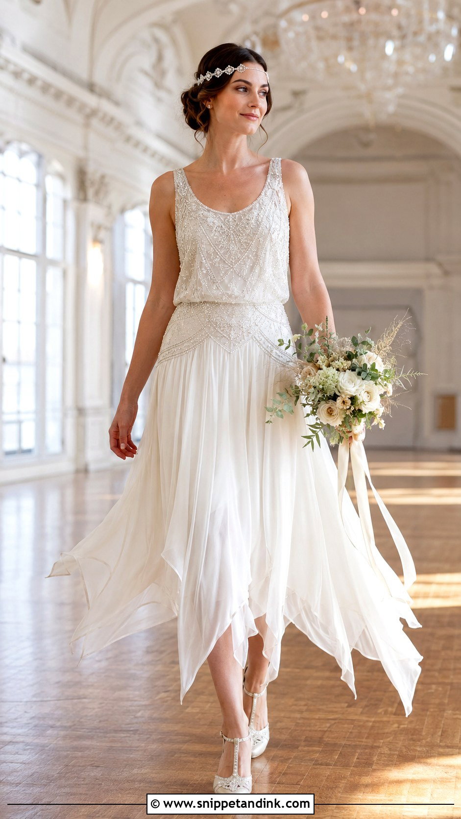 Handkerchief Hem 1920s Wedding Dress - Snippet and Ink - 20 1920s Inspired Wedding Dress Ideas